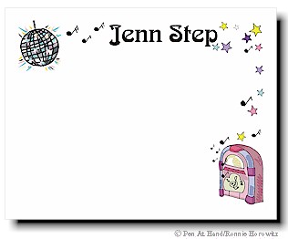 Pen At Hand Stick Figures Stationery - Disco Ball (Theme)